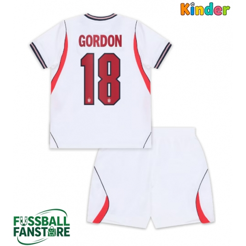 England Anthony Gordon #18 Replik Heimtrikot Kinder WM 2026 Kurzarm (+ Kurze Hosen)